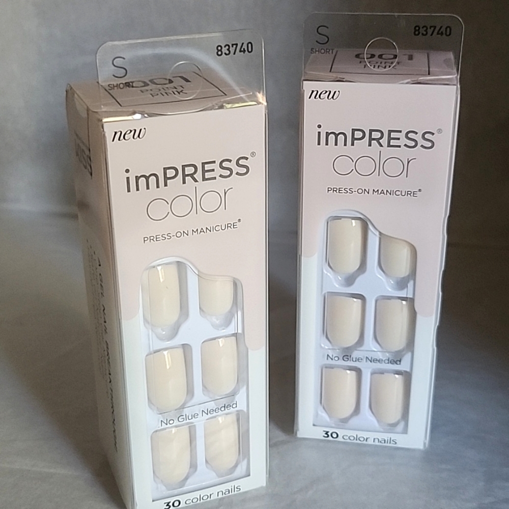 imPRESS Color Press On Manicure Nails Lot of 2(POINT PINK)